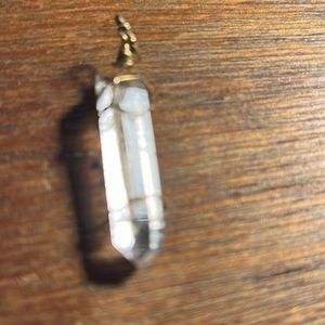 Crystal charm pendant, wire wrapped, clear, quartz, and hand designed, prism